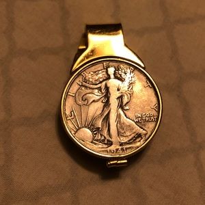 Vintage money clip with 1941 coin